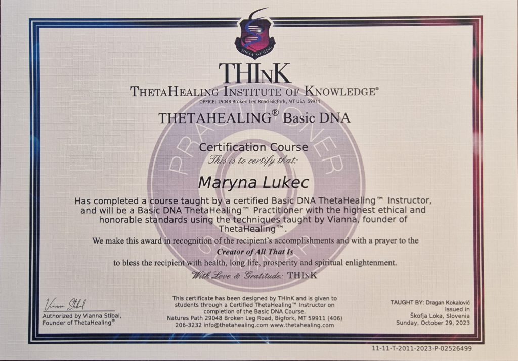 Theta healing diploma